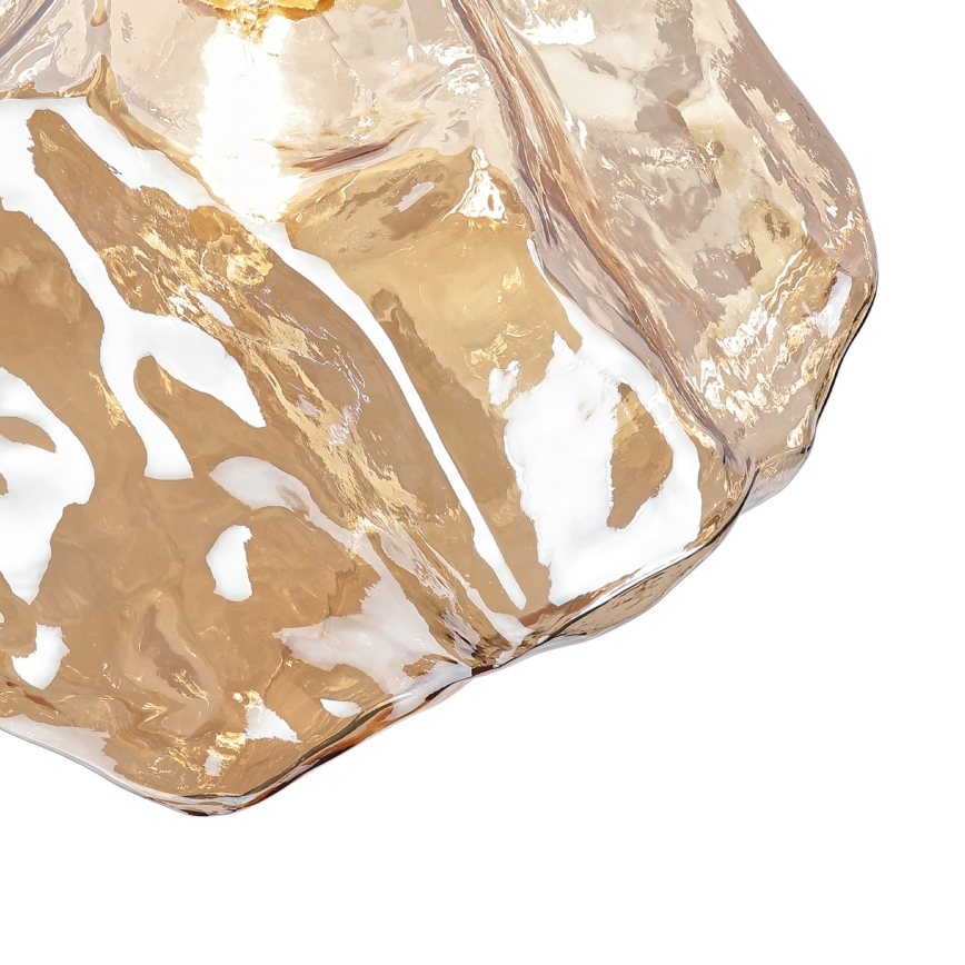 Lubinis šviestuvas CRISTAL 1xE14/15W/230V žalvaris/dūminė smėlio spalva