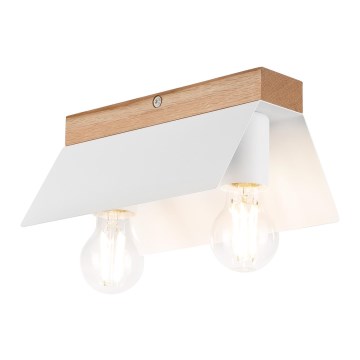 Lubinis šviestuvas ESME 2xE27/15W/230V balta/ąžuolas
