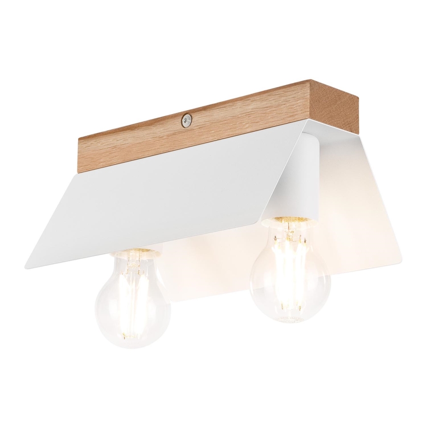 Lubinis šviestuvas ESME 2xE27/15W/230V balta/ąžuolas