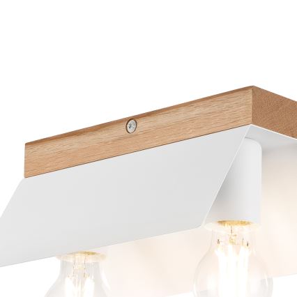 Lubinis šviestuvas ESME 2xE27/15W/230V balta/ąžuolas