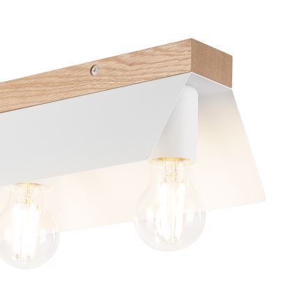 Lubinis šviestuvas ESME 3xE27/15W/230V balta/ąžuolas