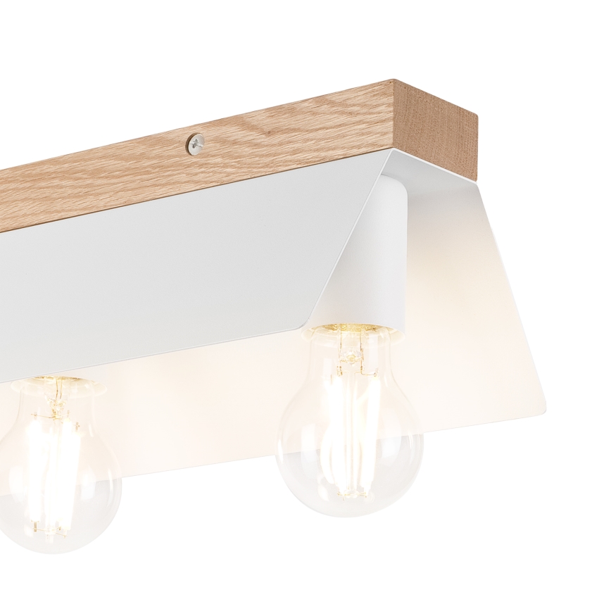 Lubinis šviestuvas ESME 3xE27/15W/230V balta/ąžuolas