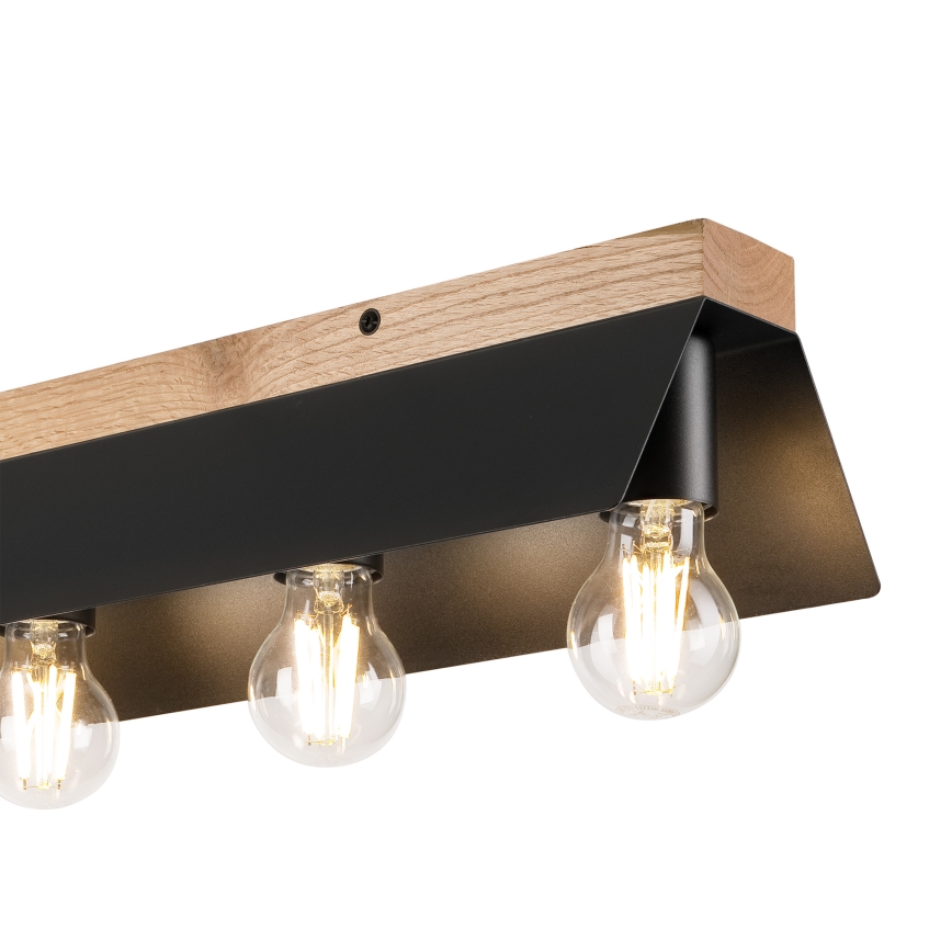 Lubinis šviestuvas ESME 5xE27/15W/230V juoda/ąžuolas