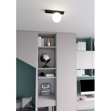 Lubinis šviestuvas FIT 1xE14/10W/230V juoda/balta