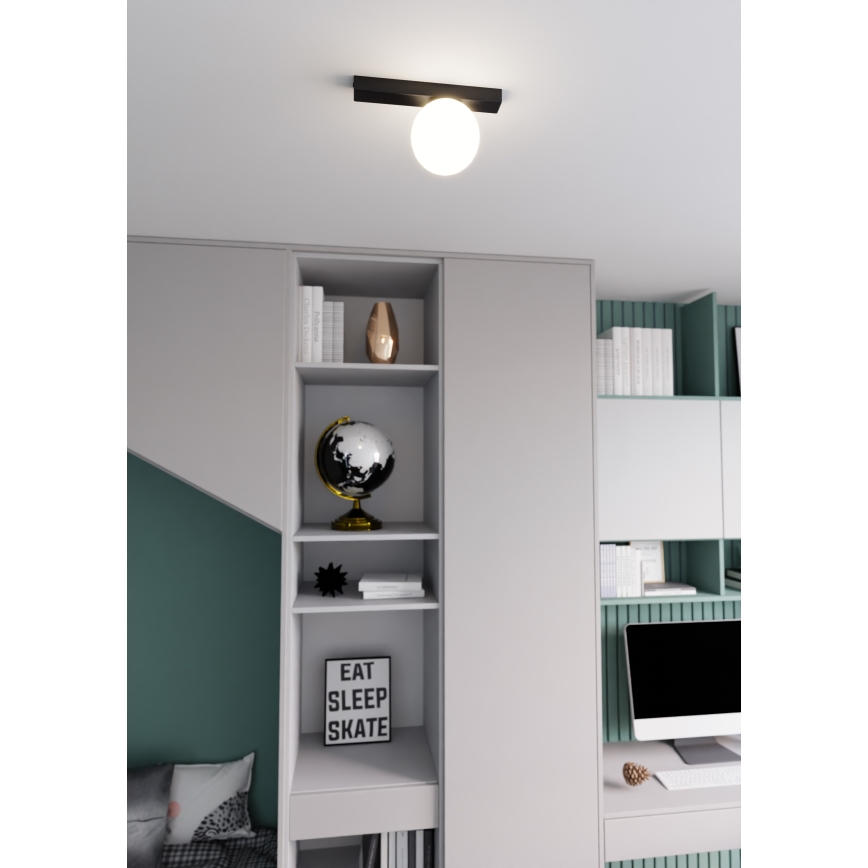 Lubinis šviestuvas FIT 1xE14/10W/230V juoda/balta