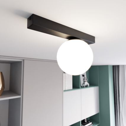 Lubinis šviestuvas FIT 1xE14/10W/230V juoda/balta