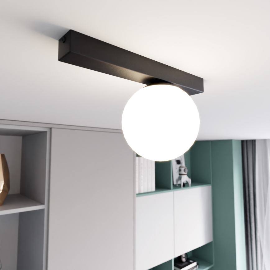 Lubinis šviestuvas FIT 1xE14/10W/230V juoda/balta