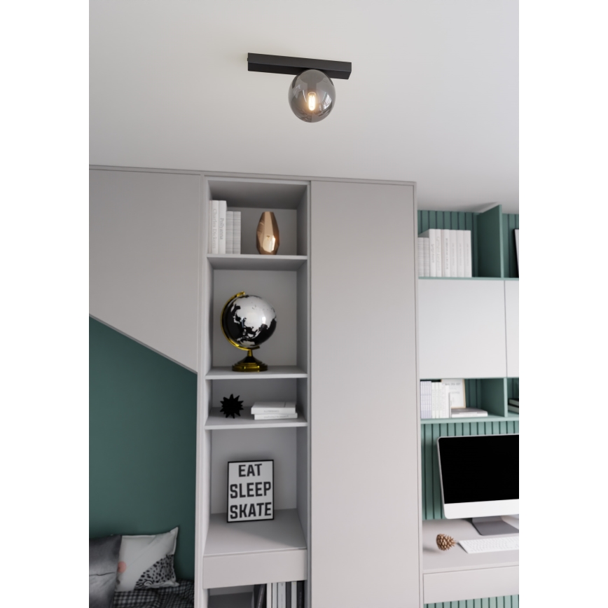 Lubinis šviestuvas FIT 1xE14/10W/230V juoda/pilka