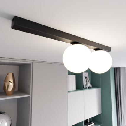 Lubinis šviestuvas FIT 2xE14/10W/230V juoda/balta