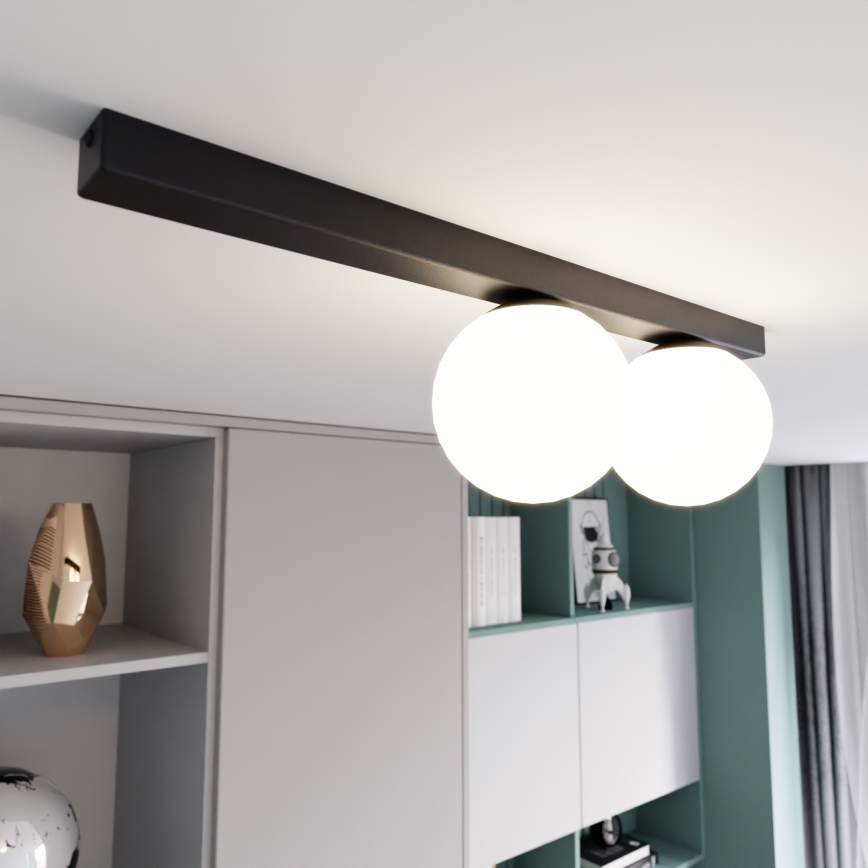 Lubinis šviestuvas FIT 2xE14/10W/230V juoda/balta