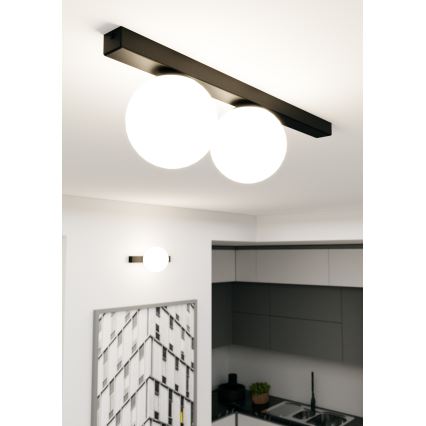 Lubinis šviestuvas FIT 2xE14/10W/230V juoda/balta