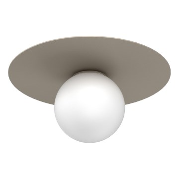 Lubinis šviestuvas FLAT 1xE27/15W/230V, skersmuo 35 cm, smėlio spalvos