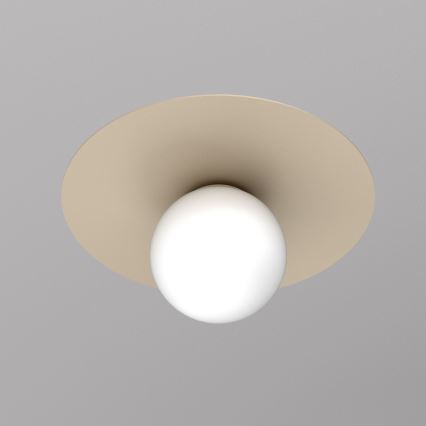Lubinis šviestuvas FLAT 1xE27/15W/230V, skersmuo 35 cm, smėlio spalvos