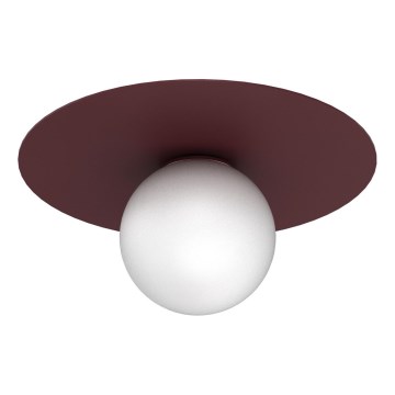 Lubinis šviestuvas FLAT 1xE27/15W/230V Ø 35 cm, bordo spalvos