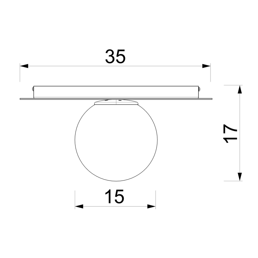 Lubinis šviestuvas FLAT 1xE27/15W/230V, Ø 35 cm, kremo spalvos