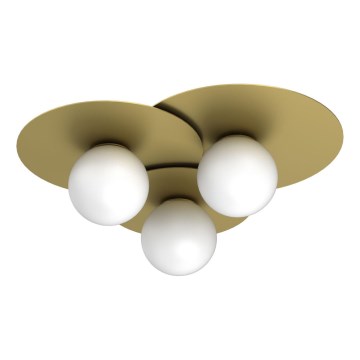 Lubinis šviestuvas FLAT 3xE27/15W/230V 55x60 cm auksinis