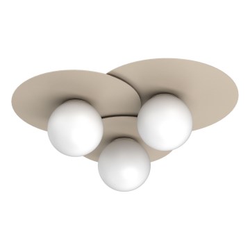 Lubinis šviestuvas FLAT 3xE27/15W/230V 55x60 cm smėlio spalvos