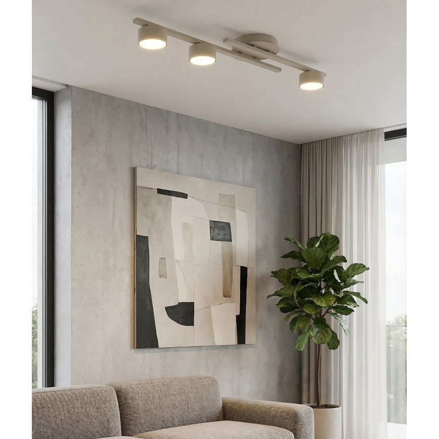 Lubinis šviestuvas FRAGMENT 3xGX53/12W/230V smėlio spalvos