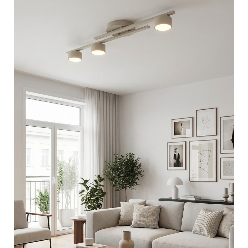 Lubinis šviestuvas FRAGMENT 3xGX53/12W/230V smėlio spalvos