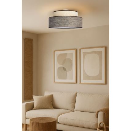 Lubinis šviestuvas GRACE 1xE27/60W/230V diametras 40 cm kreminė/ruda