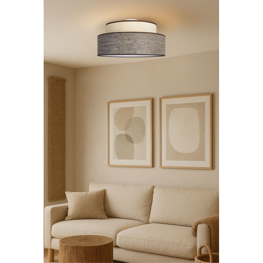 Lubinis šviestuvas GRACE 1xE27/60W/230V diametras 40 cm kreminė/ruda