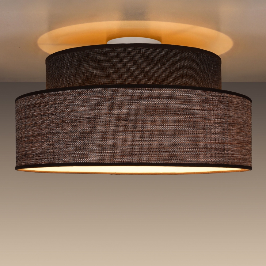 Lubinis šviestuvas GRACE 1xE27/60W/230V diametras 40 cm ruda/smėlio spalva