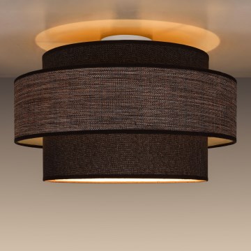 Lubinis šviestuvas GRACE 1xE27/60W/230V diametras 40 cm ruda/smėlio spalva
