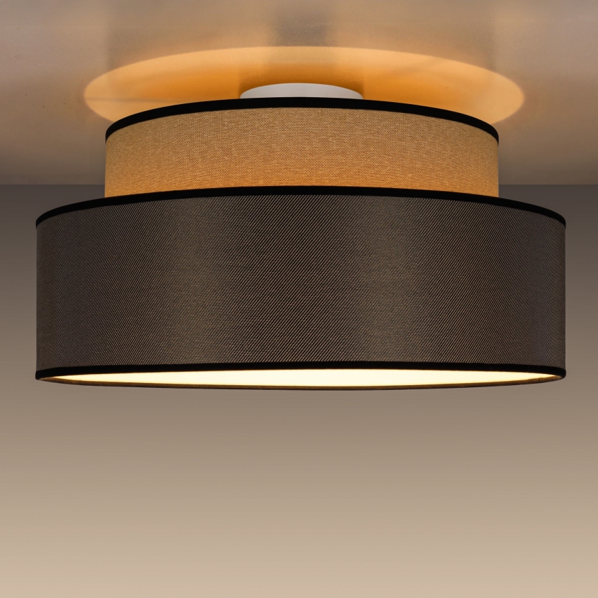 Lubinis šviestuvas GRACE 1xE27/60W/230V diametras 40 cm smėlio spalva/ruda
