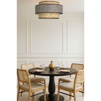 Lubinis šviestuvas GRACE 1xE27/60W/230V diametras 40 cm smėlio spalva/ruda