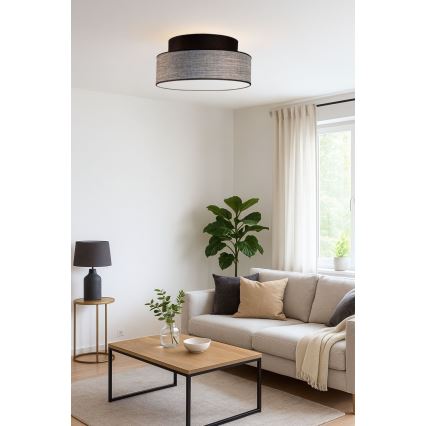 Lubinis šviestuvas GRACE 1xE27/60W/230V juoda/pilka