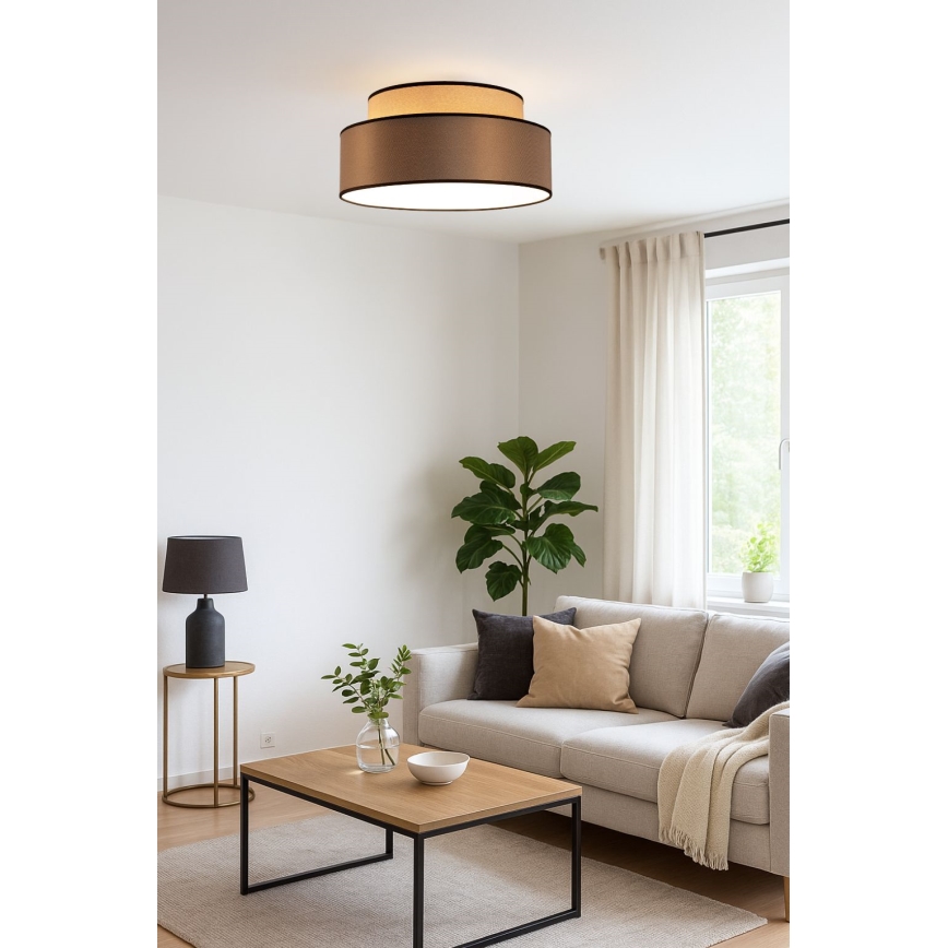 Lubinis šviestuvas GRACE 1xE27/60W/230V smėlio spalva/ruda