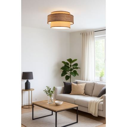 Lubinis šviestuvas GRACE 1xE27/60W/230V smėlio spalva/ruda