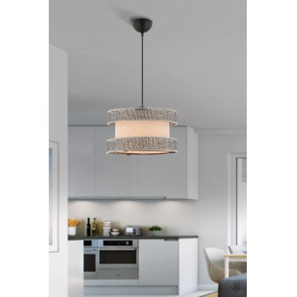 Lubinis šviestuvas HALO 1xE27/60W/230V smėlinis/pilkas