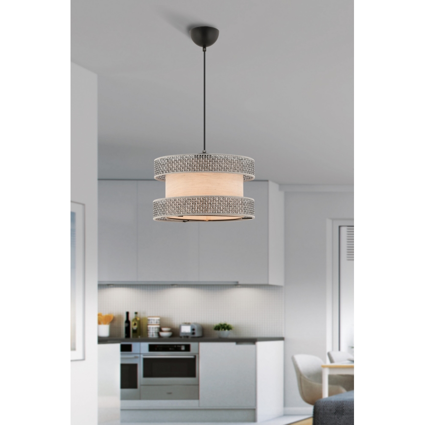 Lubinis šviestuvas HALO 1xE27/60W/230V smėlinis/pilkas