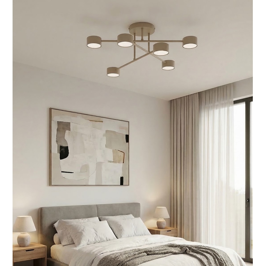 Lubinis šviestuvas HALO 6xGX53/12W/230V, smėlio spalvos