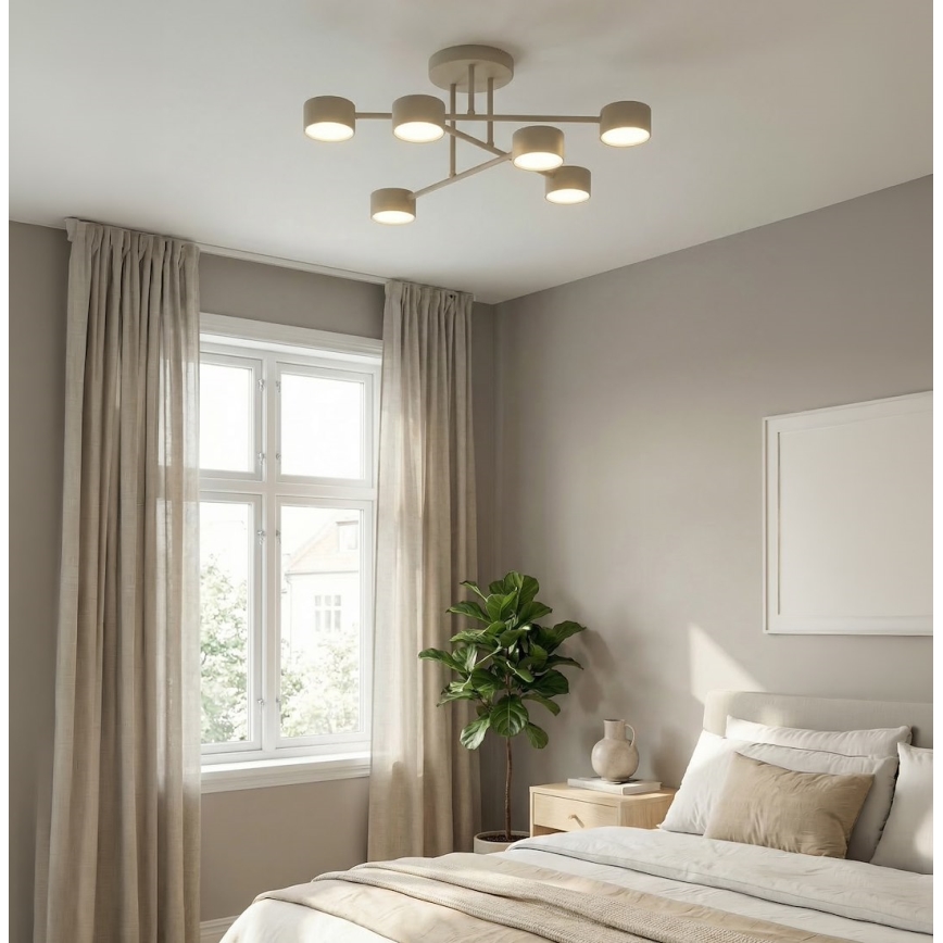 Lubinis šviestuvas HALO 6xGX53/12W/230V, smėlio spalvos