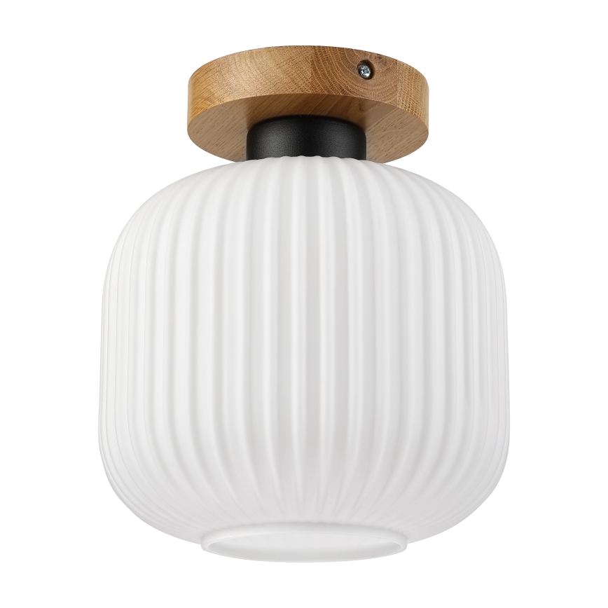 Lubinis šviestuvas HARMA WOOD 1xE27/15W/230V ąžuolas/balta, skersmuo 20 cm