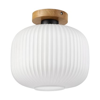Lubinis šviestuvas HARMA WOOD 1xE27/15W/230V ąžuolas/balta skersmuo 25 cm