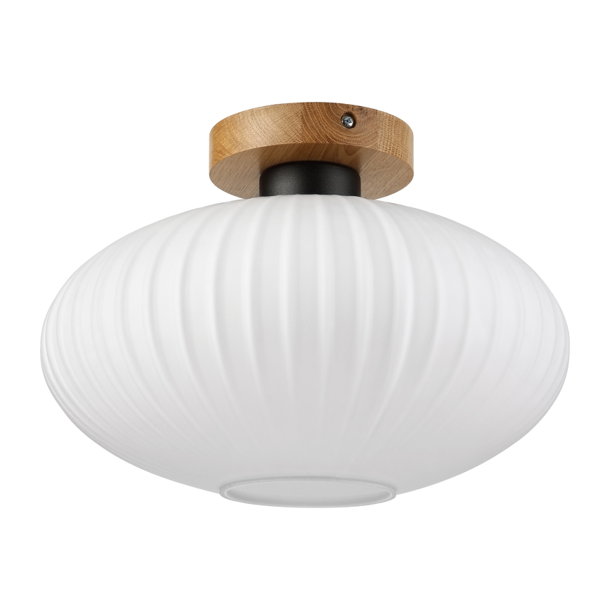 Lubinis šviestuvas HARMA WOOD 1xE27/15W/230V ąžuolas/balta skersmuo 30 cm