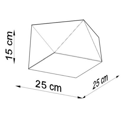 Lubinis šviestuvas HEXA 1×E27/60W/230V Juodas