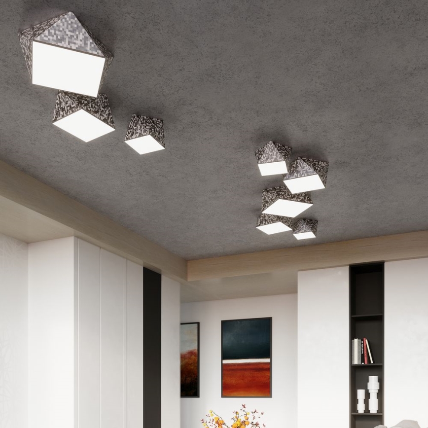 Lubinis šviestuvas HEXA 3xE27/60W/230V sidabras