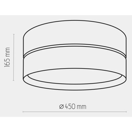 Lubinis šviestuvas HILTON 3xE27/15W/230V d. 45 cm žalvaris/juodas