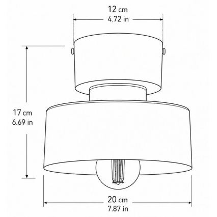 Lubinis šviestuvas IGNIA 1xE27/60W/230V vyno raudona/auksinė