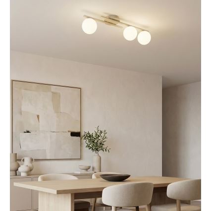 Lubinis šviestuvas KAIRO 3xE14/10W/230V smėlio spalvos