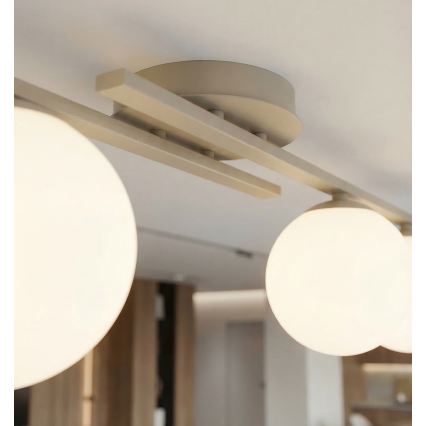 Lubinis šviestuvas KAIRO 3xE14/10W/230V smėlio spalvos