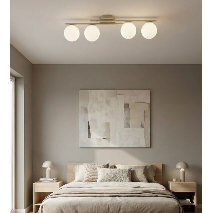 Lubinis šviestuvas KAIRO 4xE14/10W/230V smėlio spalvos