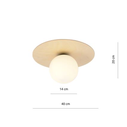 Lubinis šviestuvas KENZO 1xE14/10W/230V smėlio spalva