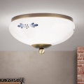 Lubinis šviestuvas LANDHAUS 1xE27/60W/230V skersmuo 21 cm bronzinė/balta/mėlyna