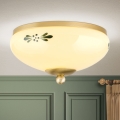 Lubinis šviestuvas LANDHAUS 1xE27/60W/230V skersmuo 21 cm žalvaris/smėlinė/žalia