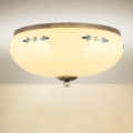 Lubinis šviestuvas LANDHAUS 3xE27/60W/230V Ø 35 cm bronzinė/smėlinė/mėlyna